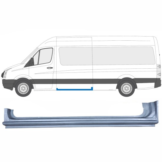 Skjutdörr tröskel reparationspanel för Volkswagen Crafter 2005-2017 / Vänster 13432