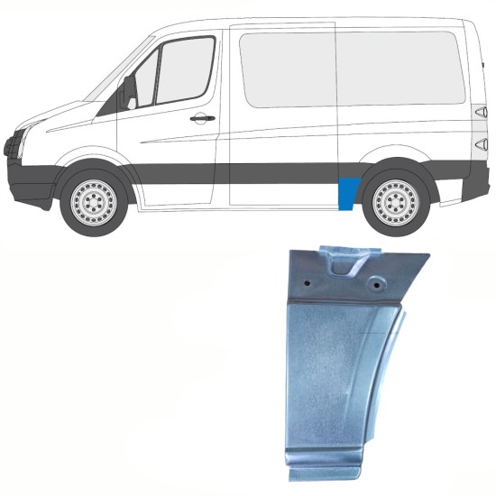 Sidovägg hjulhuskant för Volkswagen Crafter 2005-2017 / Vänster 13940