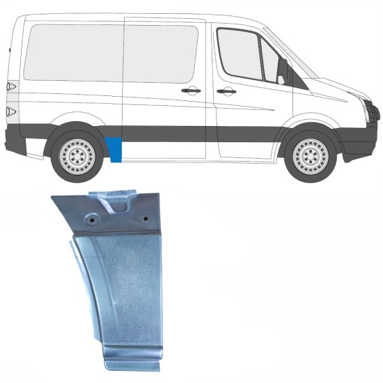 Sidovägg hjulhuskant för Volkswagen Crafter 2005-2017 / Höger 13939