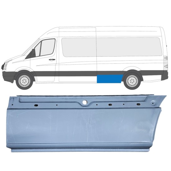 Sidovägg hjulhuskant för Volkswagen Crafter 2005-2017 / Vänster 13446