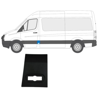 Skyddslist dörr prydnadslist fram för Volkswagen Crafter 2005-2017 / Vänster 13688