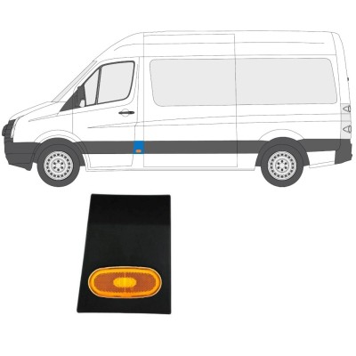 Prydnads Skyddslist stolpe med lampa för Volkswagen Crafter 2005-2017 / Vänster / Set 14148