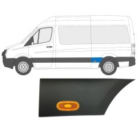 Prydnadslist sidovägg skyddslister med lampa för Volkswagen Crafter 2005-2017 / Vänster / Set 14089