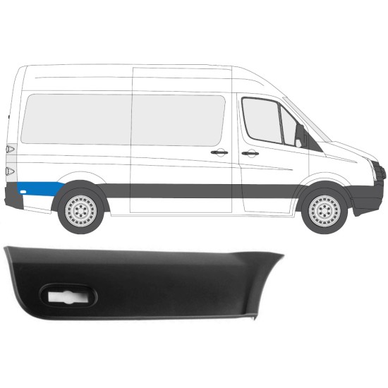 Sidovägg skyddslister för Volkswagen Crafter 2005-2017 / Höger 13691
