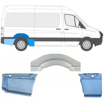 Sidovägg hjulhuskant för Volkswagen Crafter 2005-2017 / Höger / Set 13941
