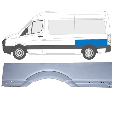 Stor bak skärm reparationspanel för Volkswagen Crafter 2005-2017 / Vänster 15510