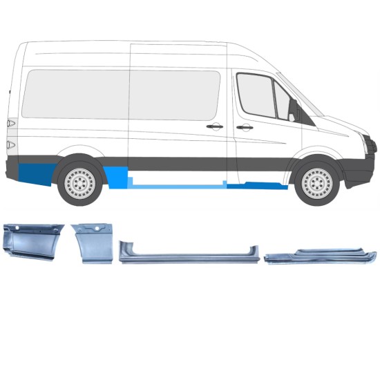 Reparationspanel set för Volkswagen Crafter 2005-2017 / Höger / 14502