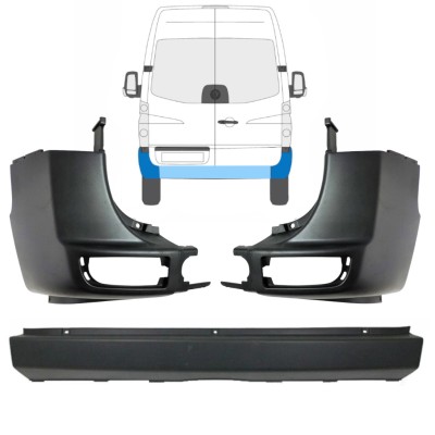 Stötfångare bak för Volkswagen Crafter 2005-2017 / Set 15554