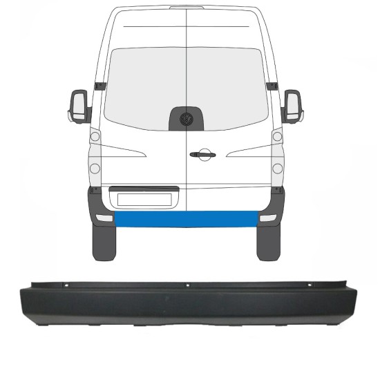 Stötfångare bak för Volkswagen Crafter 2005-2017 15550