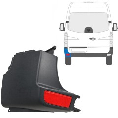 Bak stötfångarhörn + reflexlampa för Volkswagen Crafter 2005-2017 / Vänster / Set 15552