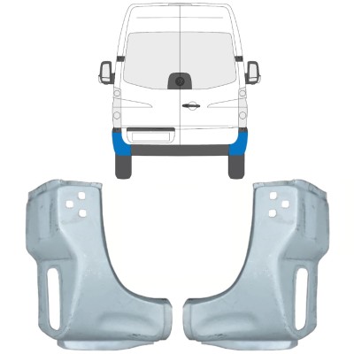 Bak hörn reparationspanel för Volkswagen Crafter 2005-2017 / Vänster+Höger / Set 15507