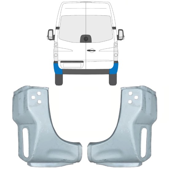 Bak hörn reparationspanel för Volkswagen Crafter 2005-2017 / Vänster+Höger / Set 15507