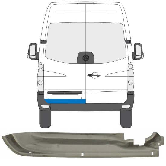 Reparationspanel för bakdörr för Volkswagen Crafter 2005-2017 / Vänster 13438