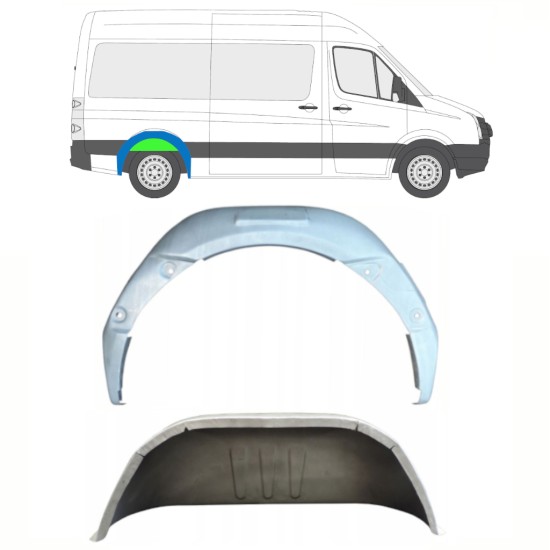 Hjulhus reparationsplåt för Volkswagen Crafter 2005-2017 / Höger / Set 14321