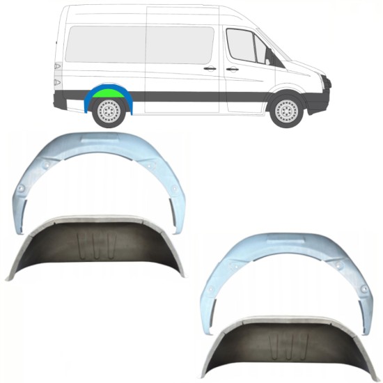 Hjulhus reparationsplåt för Volkswagen Crafter 2005-2017 / Set 14498