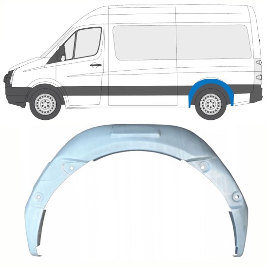 Hjulhus reparationsplåt för Volkswagen Crafter 2005-2017 / Vänster 13898