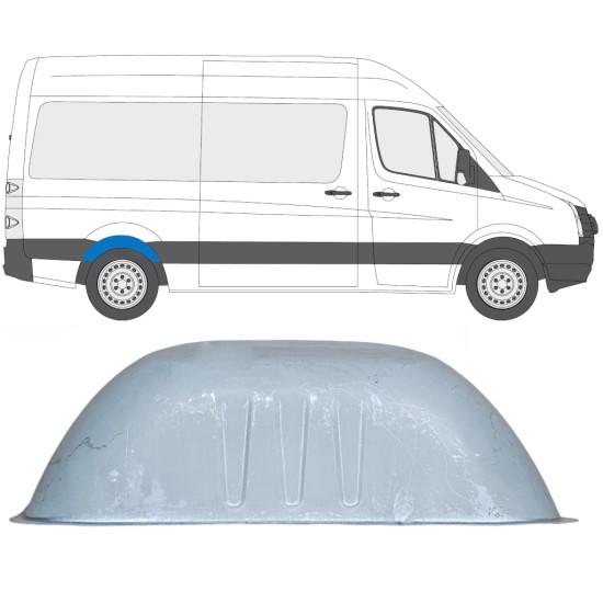 Bak hjulhus reparationspanel för Volkswagen Crafter 2005-2017 / Vänster = Höger (symmetrisk) 13612