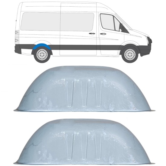 Bak hjulhus reparationspanel för Volkswagen Crafter 2005-2017 / Set 14283