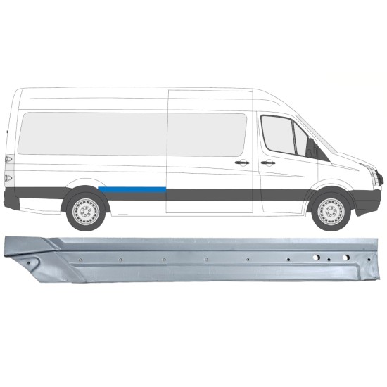 Sidovägg hjulhuskant för Volkswagen Crafter 2005-2017 / Höger 14332