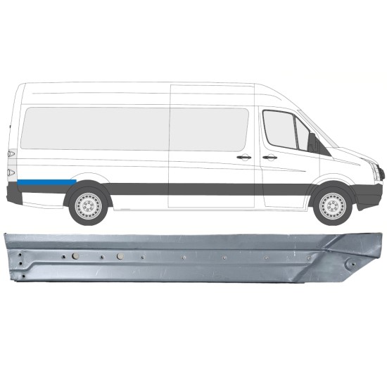 Sidovägg hjulhuskant för Volkswagen Crafter 2005-2017 / Höger 14331