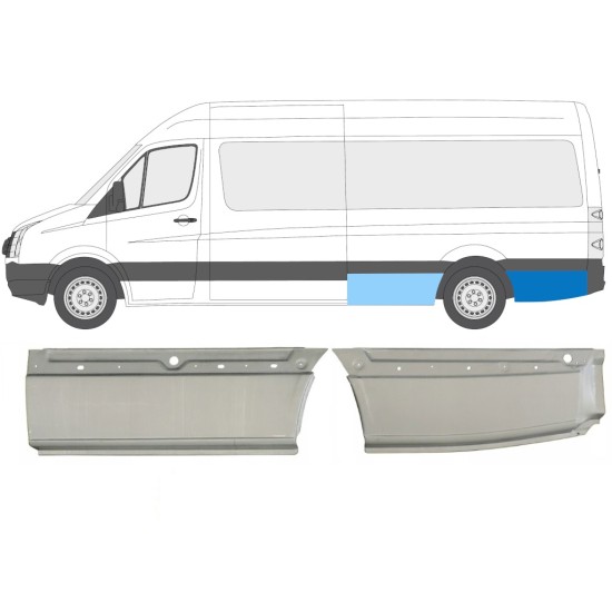 Sidovägg hjulhuskant för Volkswagen Crafter 2005-2017 / Vänster / Set 14127