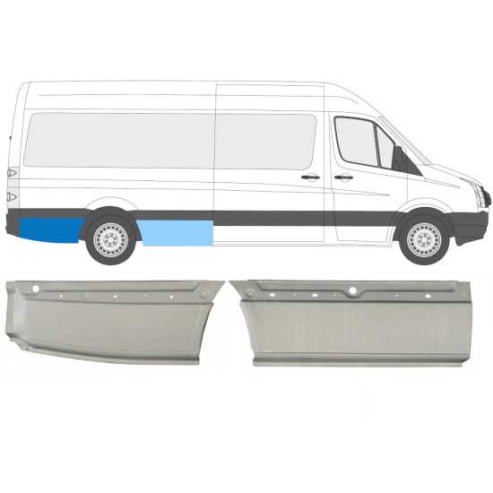 Sidovägg hjulhuskant för Volkswagen Crafter 2005-2017 / Höger / Set 14128