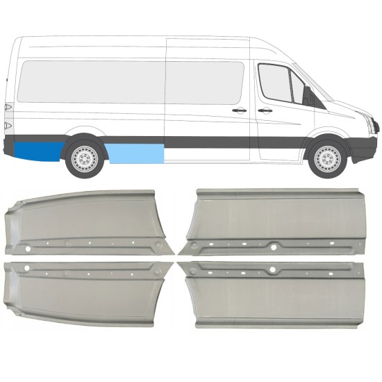 Sidovägg hjulhuskant för Volkswagen Crafter 2005-2017 / Set 14486