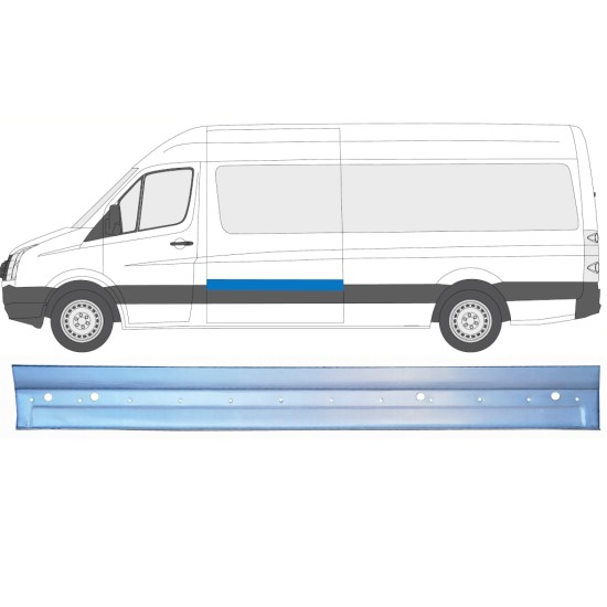Reparation av sidopanel för Volkswagen Crafter 2005-2017 / Vänster 16136