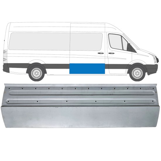 Skjutdörr reparationspanel för Volkswagen Crafter 2005-2017 / Höger 14315