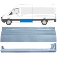 Skjutdörr reparationspanel + tröskel reparationspanel för Volkswagen Crafter 2005-2017 / Vänster / Set 14318