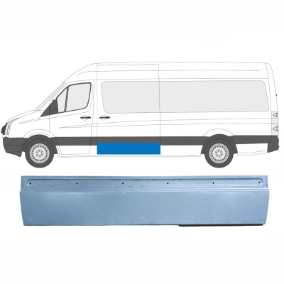 Skjutdörr reparationspanel yttre för Volkswagen Crafter 2005-2017 / Vänster = Höger (symmetrisk) 13511