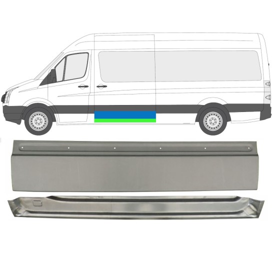 Skjutdörr reparationspanel för Volkswagen Crafter 2005-2017 / Vänster / Set 14198