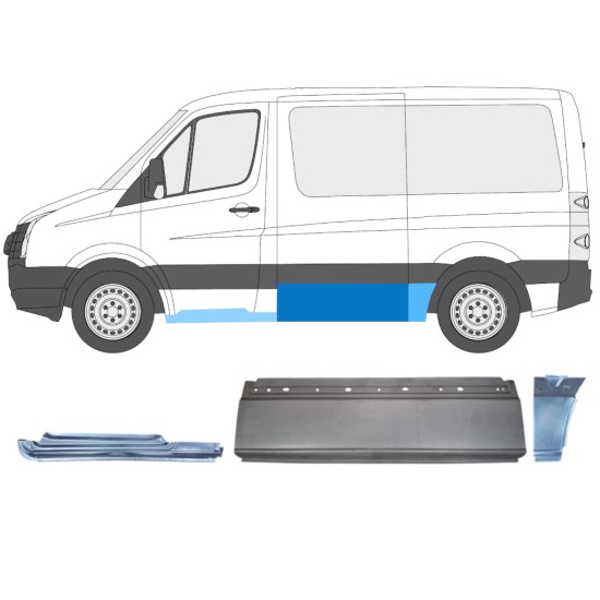 Reparationspanel set för Volkswagen Crafter 2005-2017 / Vänster / 15605