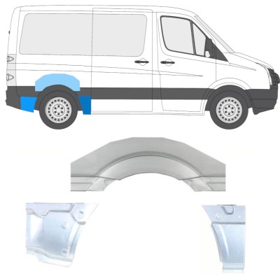 Sidovägg hjulhuskant för Volkswagen Crafter 2005-2017 / Höger / Set 14204
