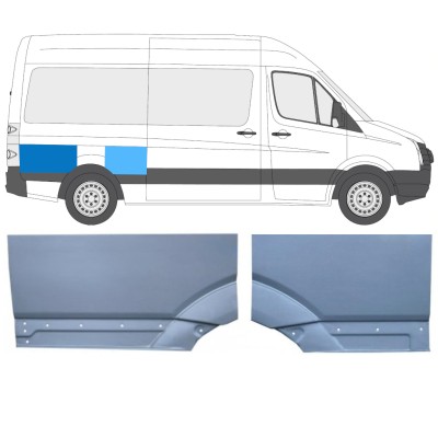 Sidovägg hjulhuskant för Volkswagen Crafter 2005-2017 / Höger / Set 15522