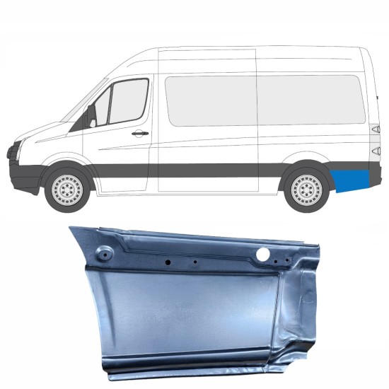 Sidovägg hjulhuskant för Volkswagen Crafter 2005-2017 / Vänster 13447
