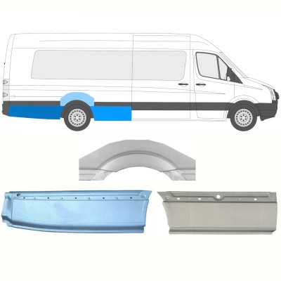 Sidovägg hjulhuskant för Volkswagen Crafter 2005-2017 / Höger / Set 13945