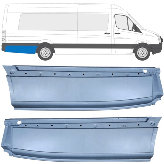 Sidovägg hjulhuskant för Volkswagen Crafter 2005-2017 / Vänster+Höger / Set 14359