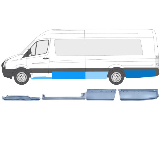 Reparationspanel set för Volkswagen Crafter 2005-2017 / Vänster / 14507