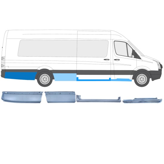 Reparationspanel set för Volkswagen Crafter 2005-2017 / Höger / 14506