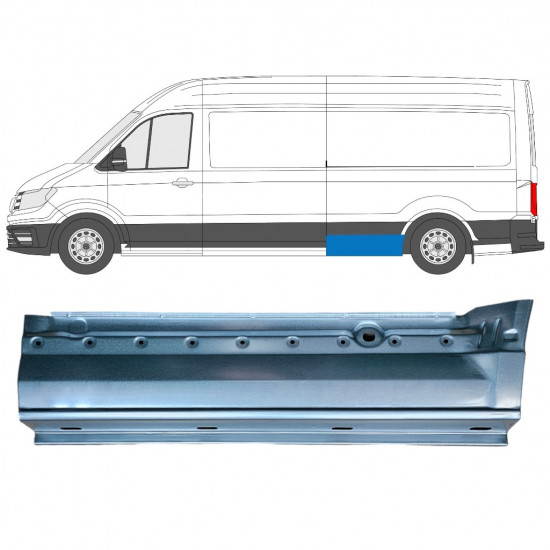 Sidovägg hjulhuskant för Volkswagen Crafter / MAN THE 2017- / LWB / Vänster 11599