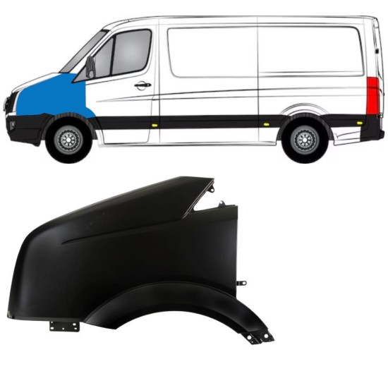Fram skärm för Volkswagen Crafter 2005-2017 / Vänster 15353