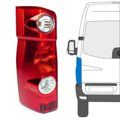Baklykta för Volkswagen Crafter 2005-2017 / Vänster 15573