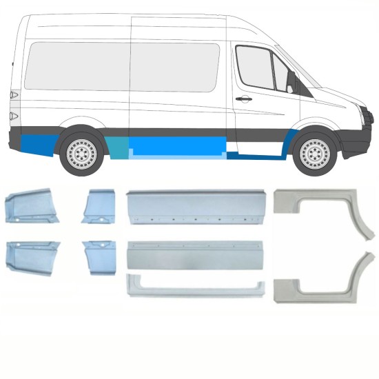 Reparationspanel set för Volkswagen Crafter 2005-2017 / Vänster+Höger / 15541