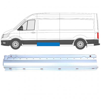 Reparationspanel för sidopanel med hål för list för Volkswagen Crafter / MAN THE 2017-  / Vänster 11604