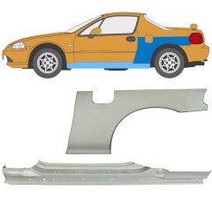 Hel tröskel + bak skärm reparationspanel för Honda Civic Del Sol 1992-1998 / Vänster / Set 11144