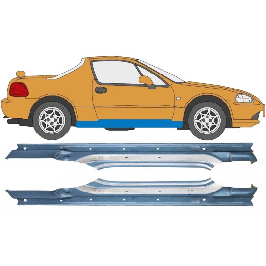 Tröskelplåt för Honda Civic Del Sol 1992-1998 / Vänster+Höger / Set 10537