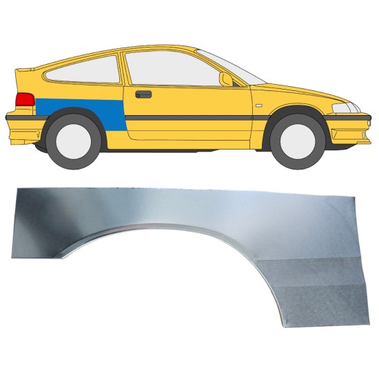 Sidovägg hjulhuskant för Honda CRX 1987-1992 / Höger 16337