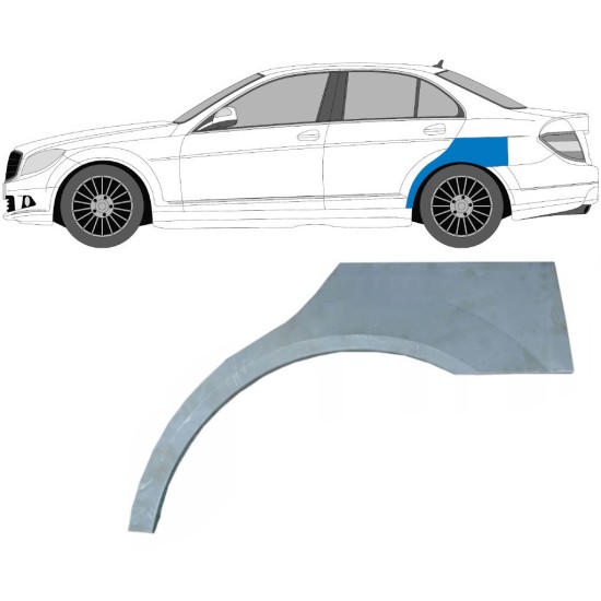Sidovägg hjulhuskant för Mercedes C-Class W204 2007-2014 / Vänster 5356
