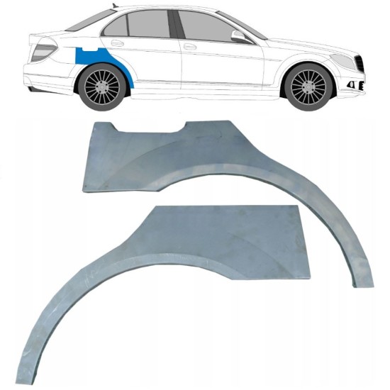 Sidovägg hjulhuskant för Mercedes C-Class W204 2007-2014 / Vänster+Höger / Set 10410